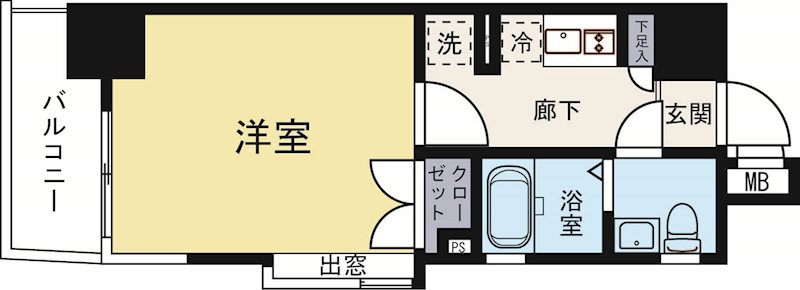 ロマネスク天神南第2 504号室 間取り