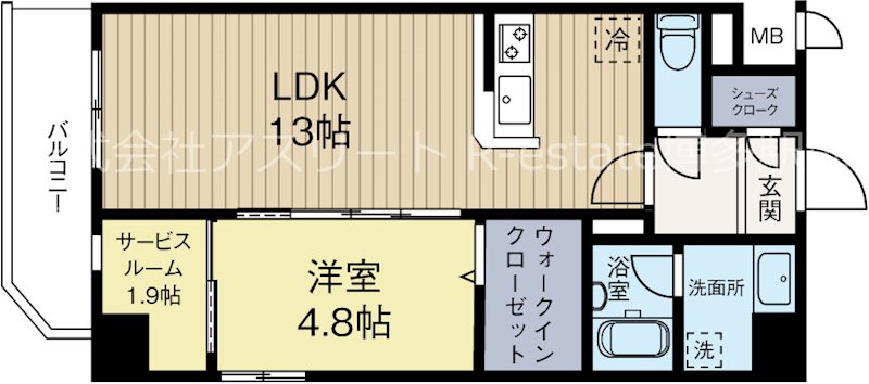 パークアベニューサウンド薬院 301号室 間取り