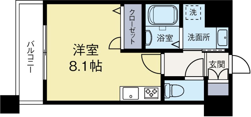 サムティ吉塚南 707号室 間取り