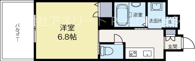 GRAIN FLATS 602号室 間取り