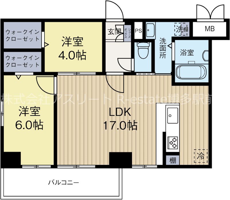 ベルコルティーレ 606号室 間取り