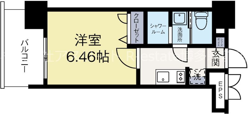 エンクレスト天神LIFE 1205号室 間取り