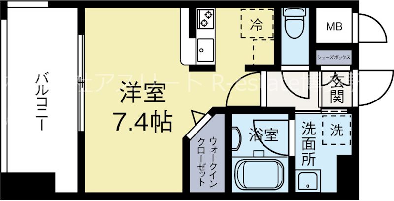エンクレスト天神MARK 1304号室 間取り
