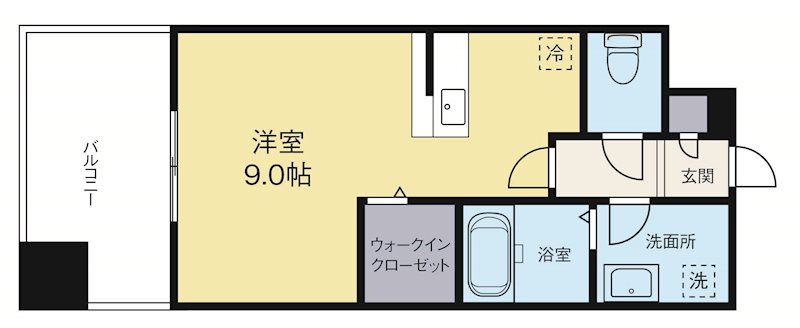 トラストレジデンス博多駅南 904号室 間取り