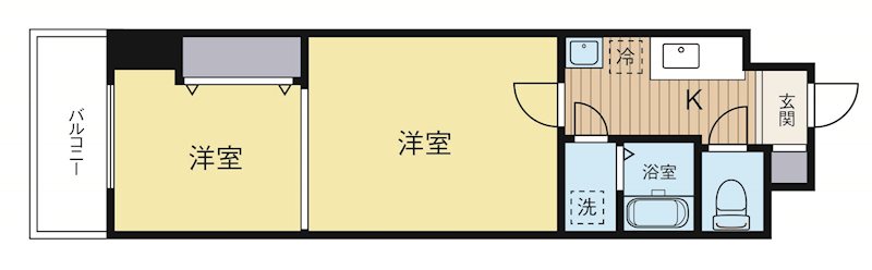 ロイヤル呉服112 1102号室 間取り