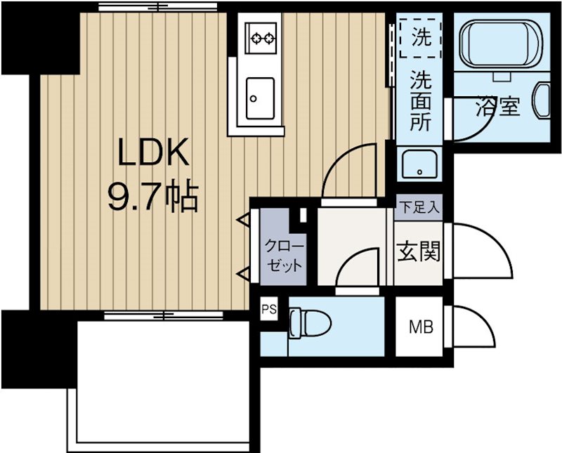 アルティザ博多駅前 303号室 間取り