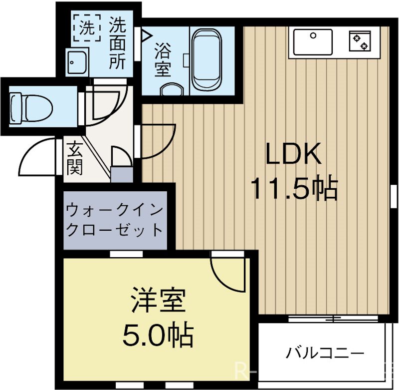 Crecia吉塚 301号室 間取り