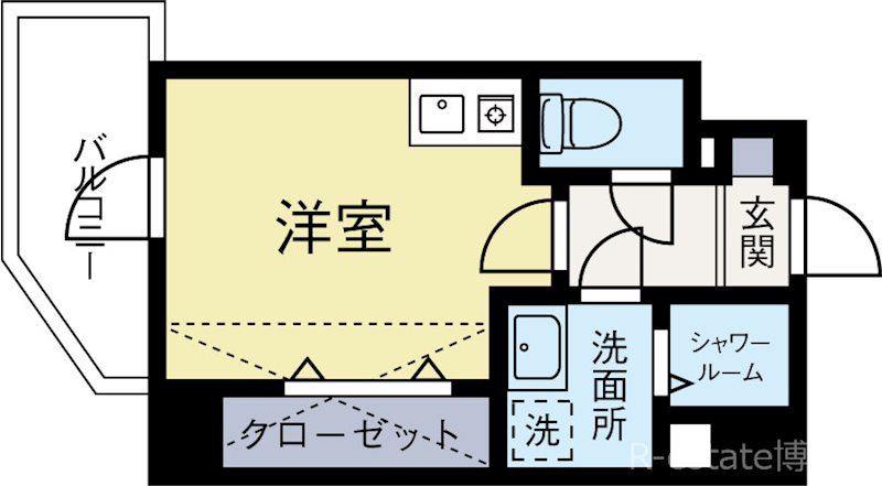 モダンパラッツォ博多vicino 801号室 間取り