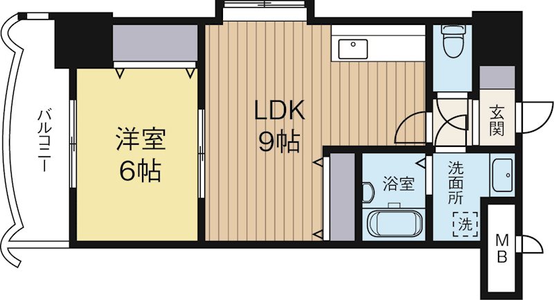 ロイヤル天神東104 1301号室 間取り