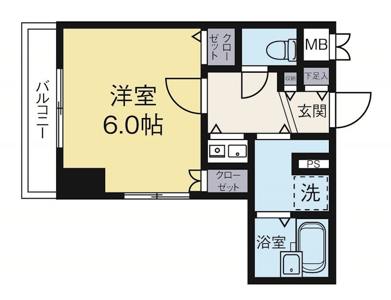 エスポワールマンション天神南 間取り図