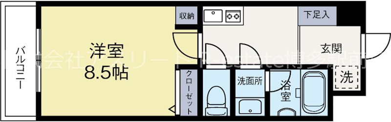 レーヴ 201号室 間取り