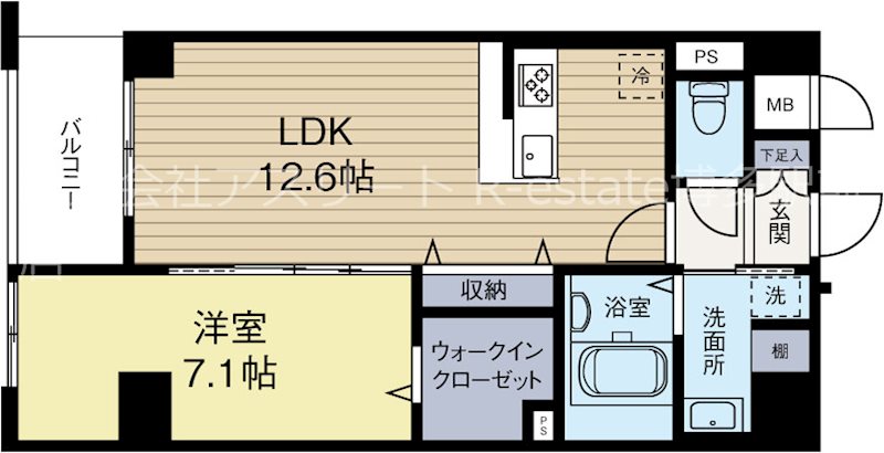 ベルコルティーレ 704号室 間取り