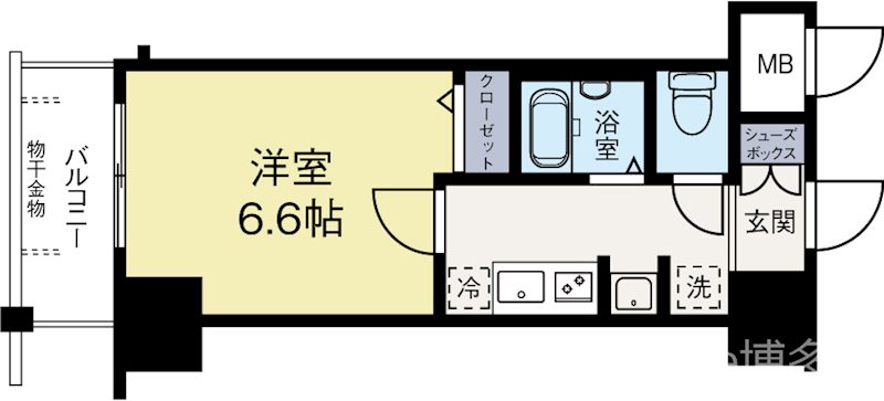 エステムコート博多祇園ツインタワーセカンドステージ 1202号室 間取り