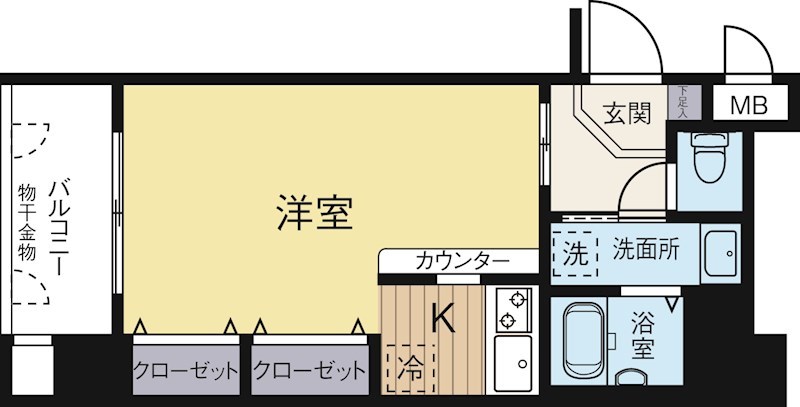 ラフィネス薬院ウエストタワー 305号室 間取り