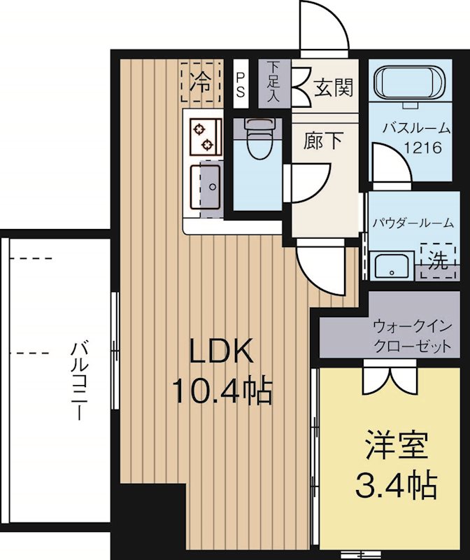 アクタス福岡県庁前グラシア 905号室 間取り