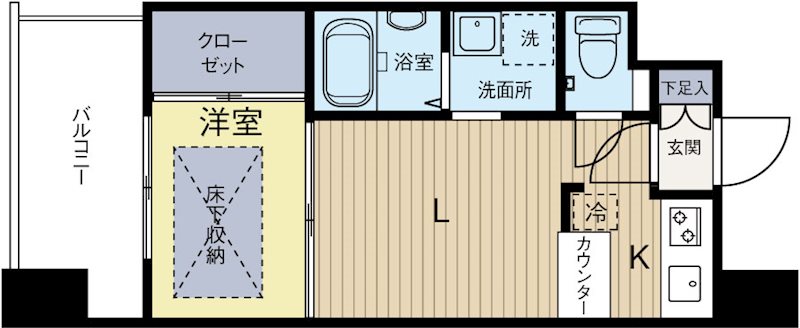 エステートモア天神 407号室 間取り