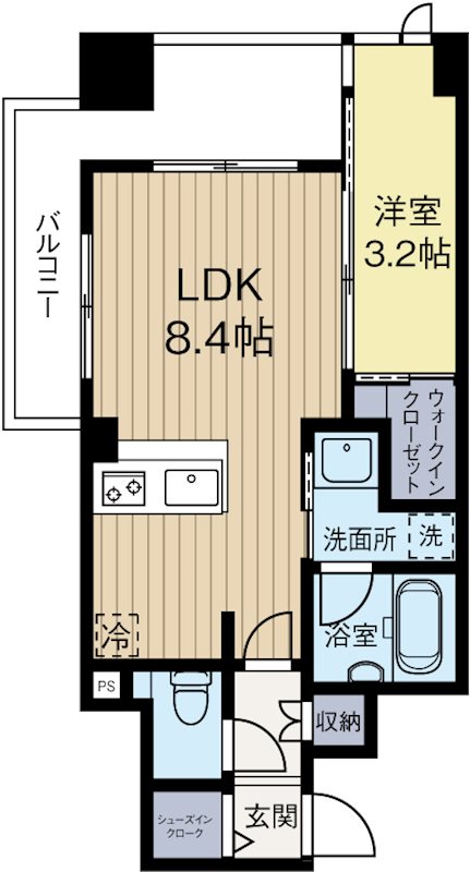 エトゥール博多駅北 803号室 間取り