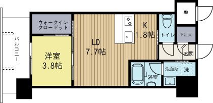 アルファシオディクレイヴ 805号室 間取り