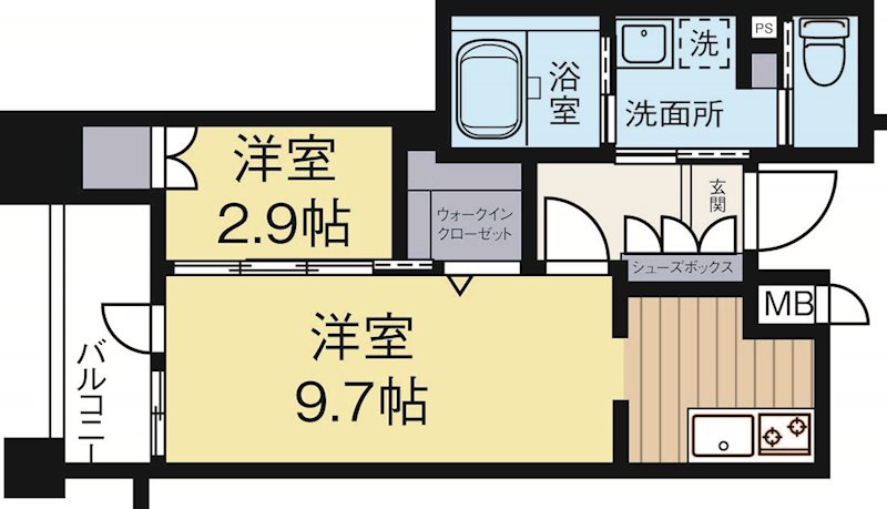 エンクレスト呉服町 801号室 間取り