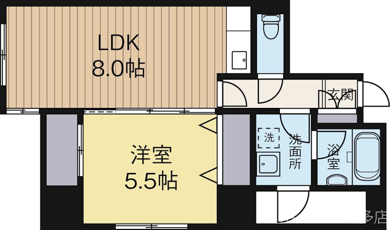 ORIENT BLD No59　TWINS 502号室 間取り