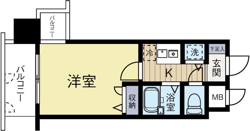 ダイナコートエスタディオ山王公園 306号室 間取り