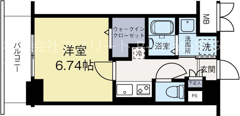 ギャラクシー博多駅北 908号室 間取り