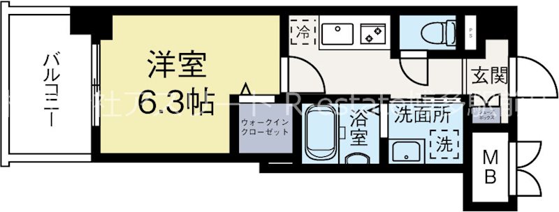 グランミレ薬院 603号室 間取り