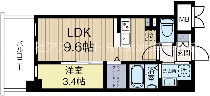 グランミレ薬院 302号室 間取り