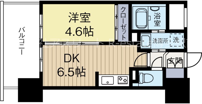 F・PARC GRANDMARK天神 1202号室 間取り