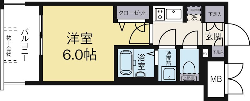エステムプラザ博多駅南 610号室 間取り
