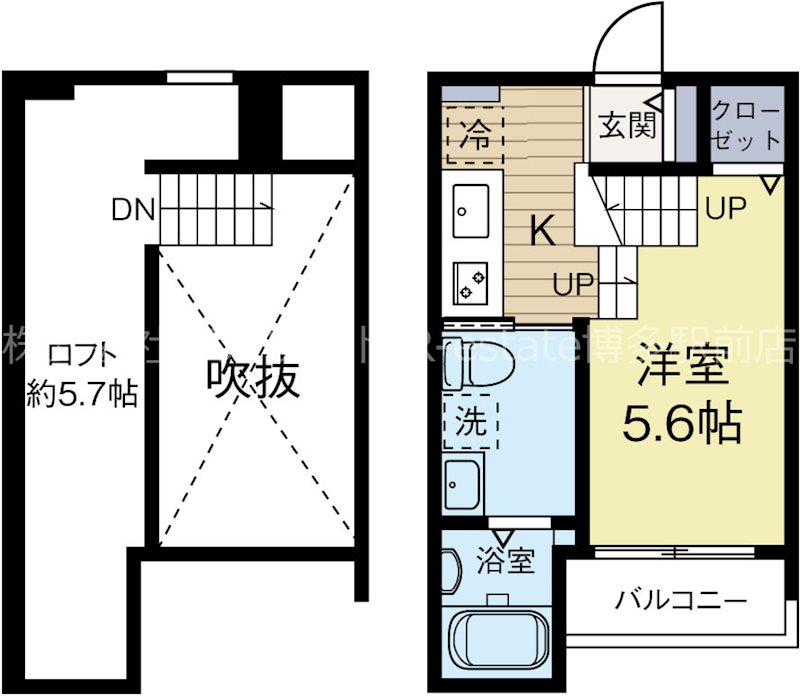 ルミカ美野島 202号室 間取り