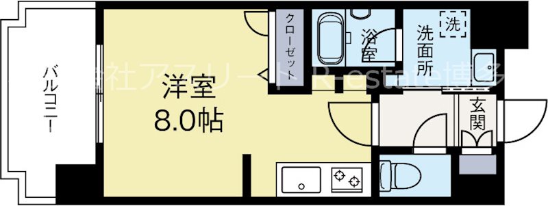 ランディックベイフィールド 1403号室 間取り