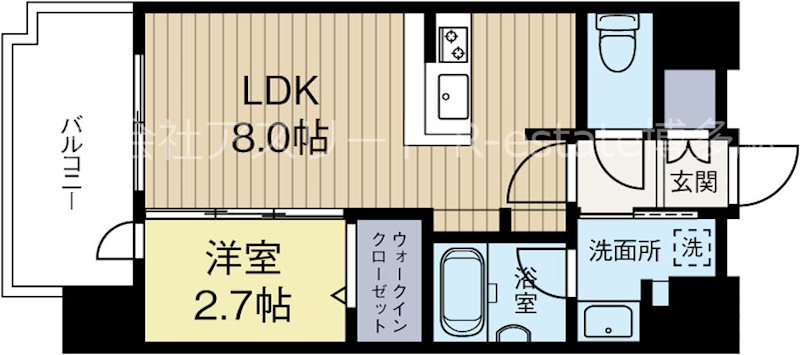 ランディックベイフィールド 1106号室 間取り
