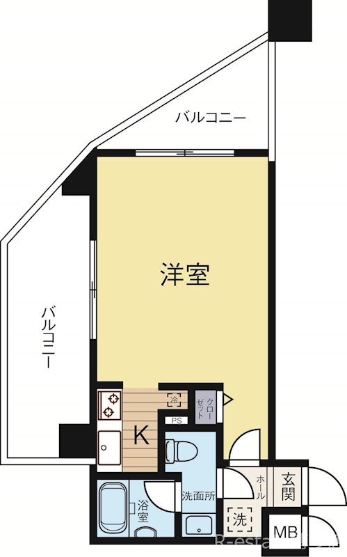 ピュアドーム博多ファインビュー 706号室 間取り