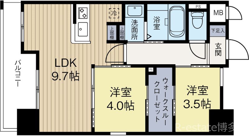 ネストピア博多駅ステージ 401号室 間取り