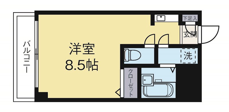 イースト天神STUDIO 204号室 間取り
