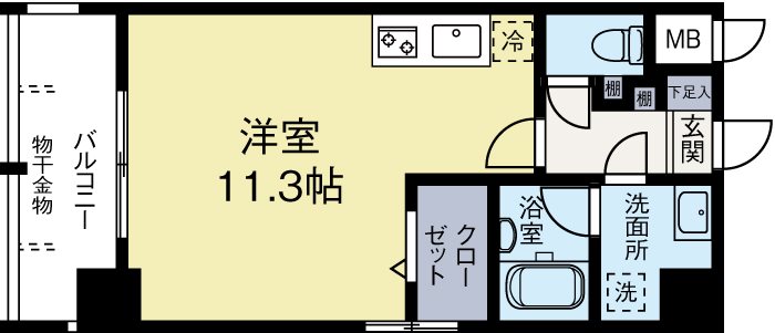 レジデンシャルヒルズプライムスクエア 601号室 間取り