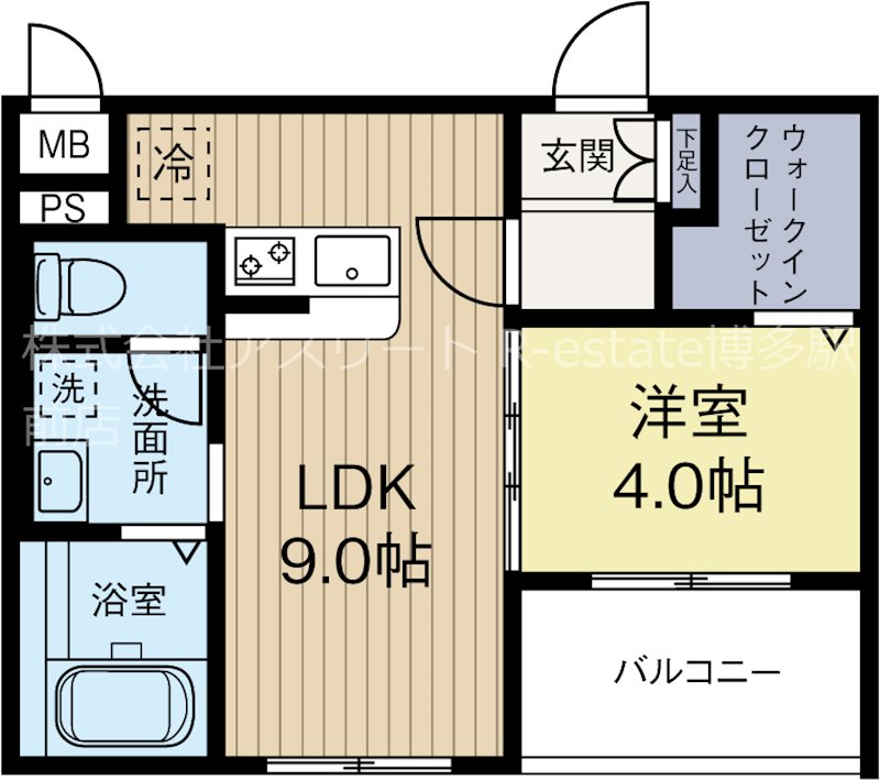 フランディオール吉塚 401号室 間取り