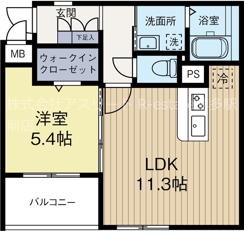 フランディオール吉塚 206号室 間取り
