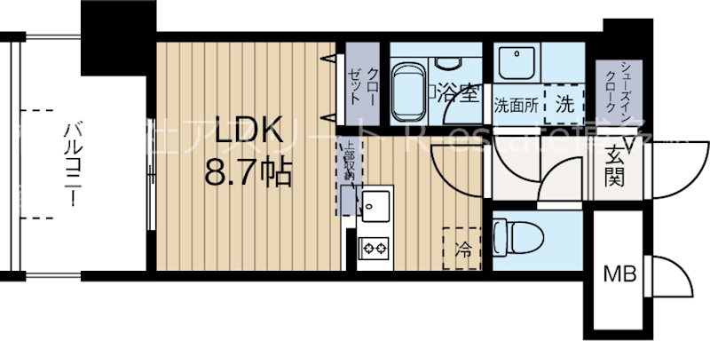 グランフォーレ博多ウォーターフロント 418号室 間取り