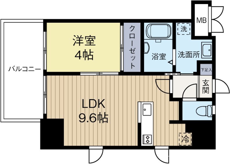 サヴォイザセントラルガーデン 1301号室 間取り