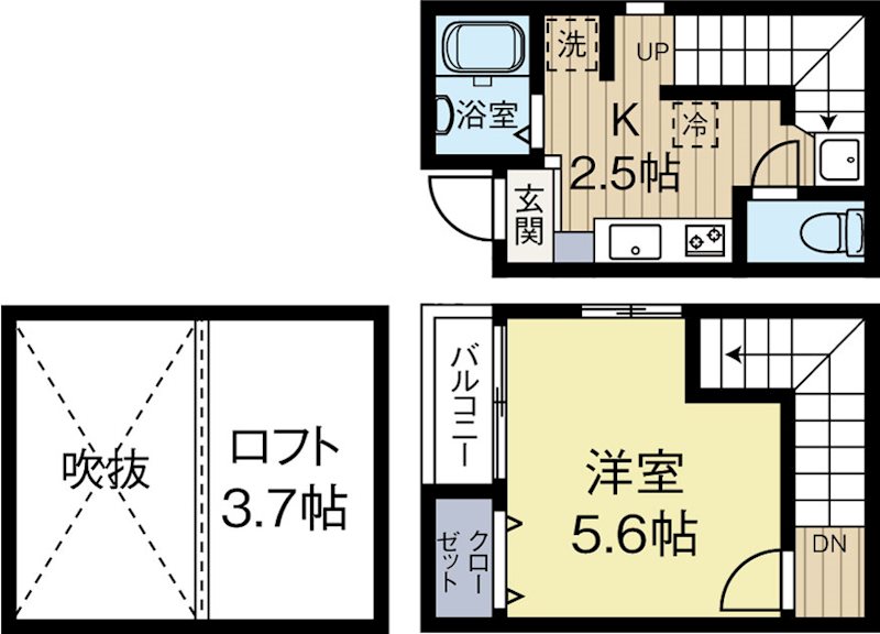 コーポコスモスＳ 202号室 間取り