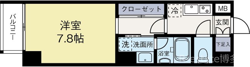 ラハイナ博多 1003号室 間取り
