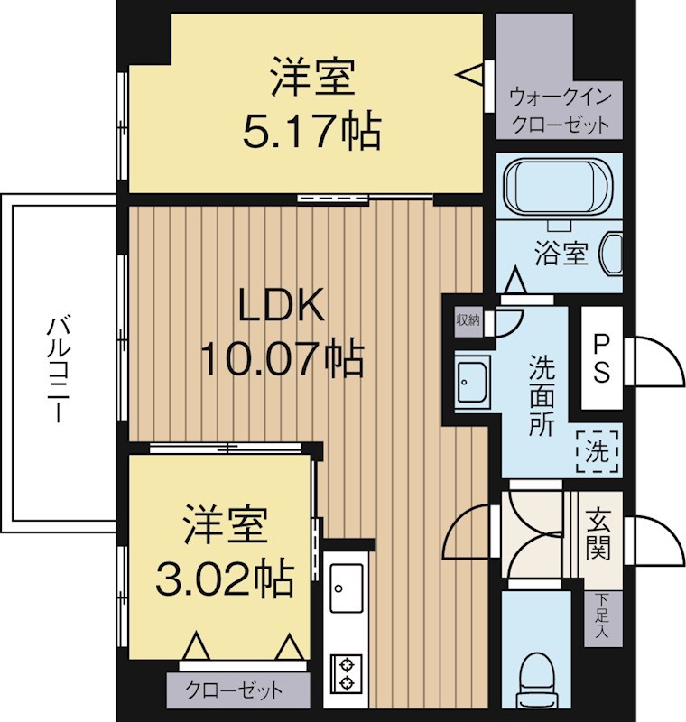 MODERN PALAZZO天神AXIA 1101号室 間取り