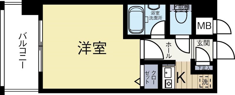 ピュアドームグラシアス大手門 303号室 間取り