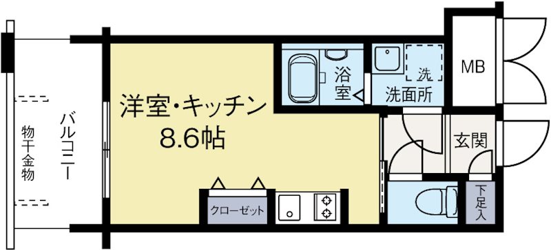 アルファシオリエンソ 1106号室 間取り