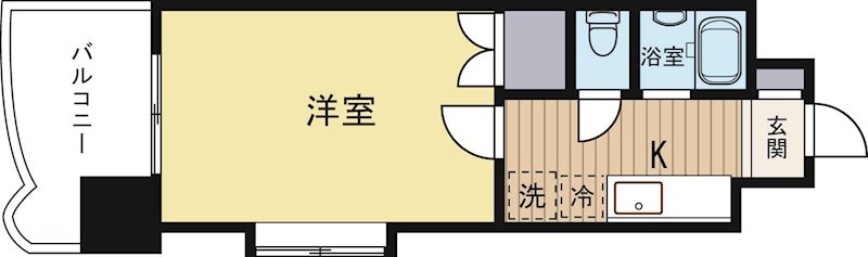 ロイヤル日赤通80 806号室 間取り