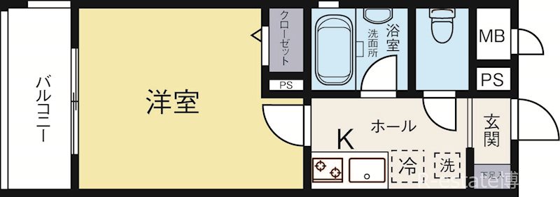 ピュアドームパラッシオ大手門 302号室 間取り