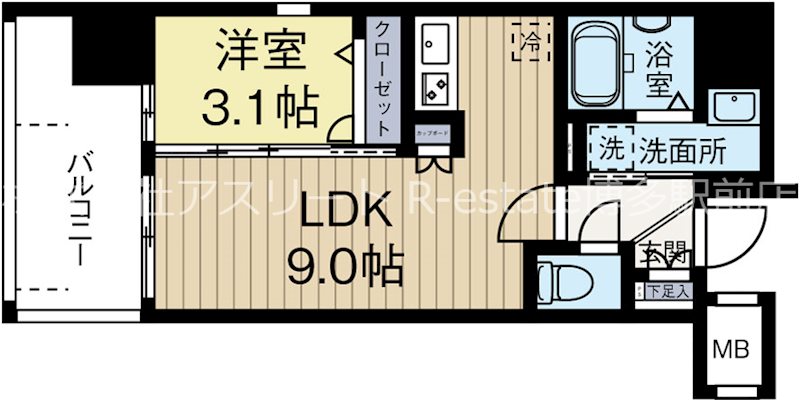 グランフォーレプライム大手門 701号室 間取り