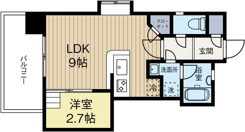 アクタス浄水通り 901号室 間取り
